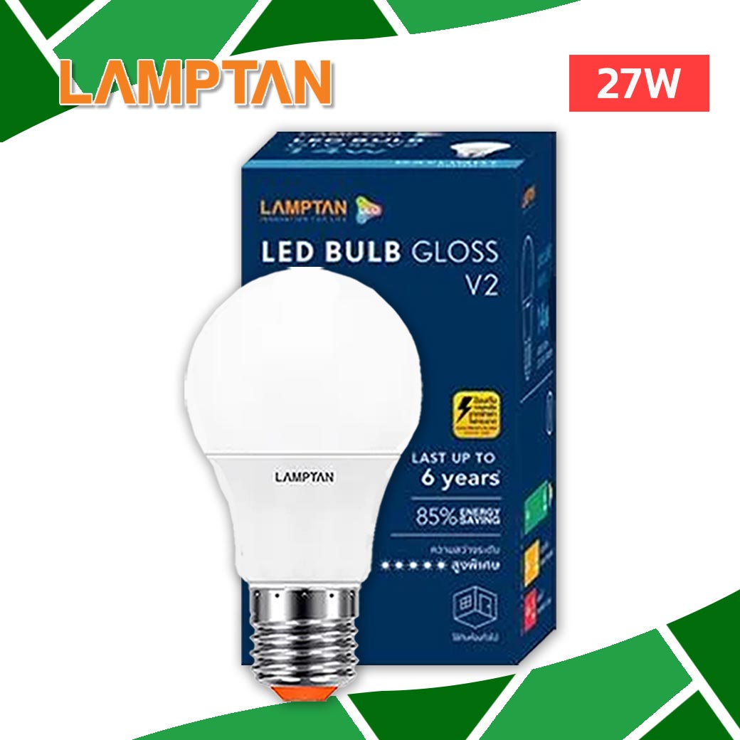 หลอดไฟ LED 27W LAMPTAN BULB GLOSS V2