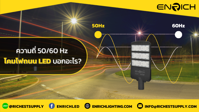 ค่าความถี่ไฟฟ้า 50/60 Hz ของโคมไฟถนน LED บอกอะไร?